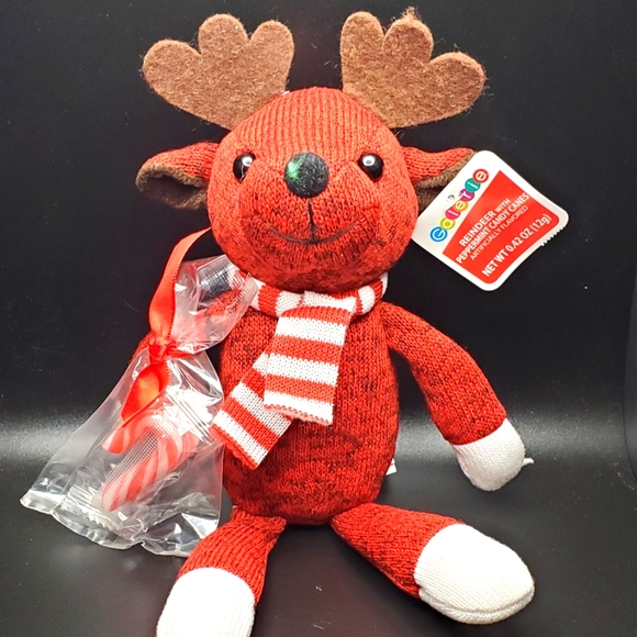 Galerie Other - 💙NWTReindeer Stuffed Animals W/ Peppermint Candy Canes-Great Stocking Stuffer!
